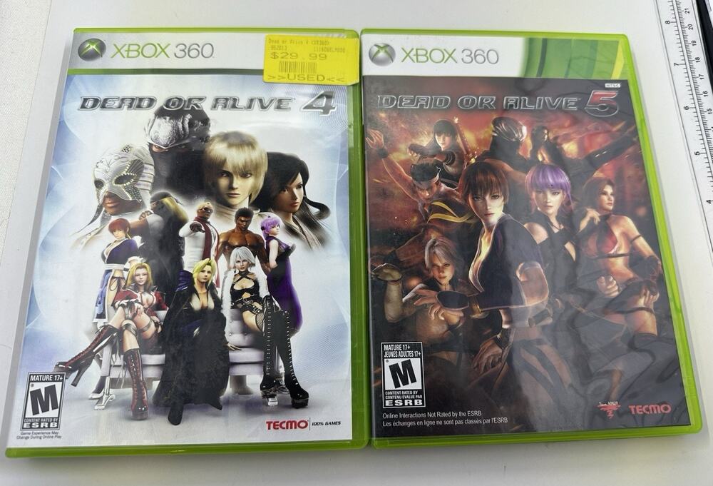 Dead or Alive Game Bundle Set 4 & 5 Microsoft Xbox 360 CIB Vintage Retro Gaming